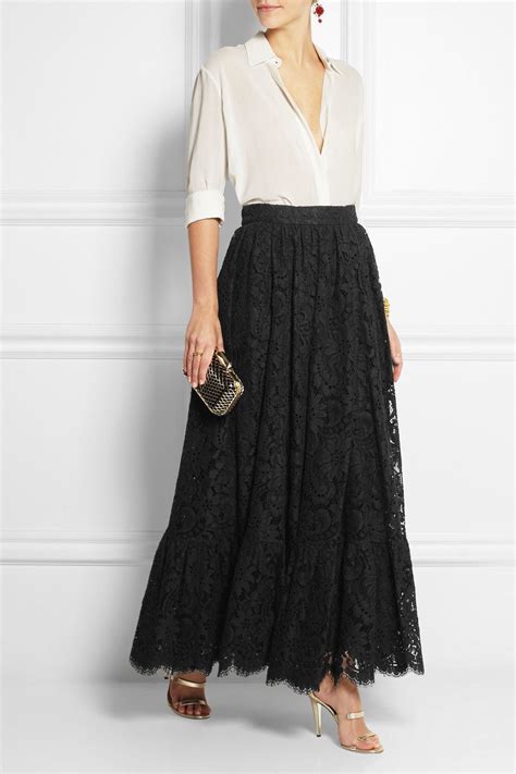 dolce gabbana lace skirt|dolce gabbana long skirt.